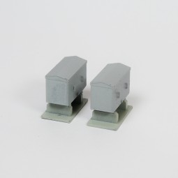 Two SNCF battery boxes/crates, size L, painted and ready to use -...