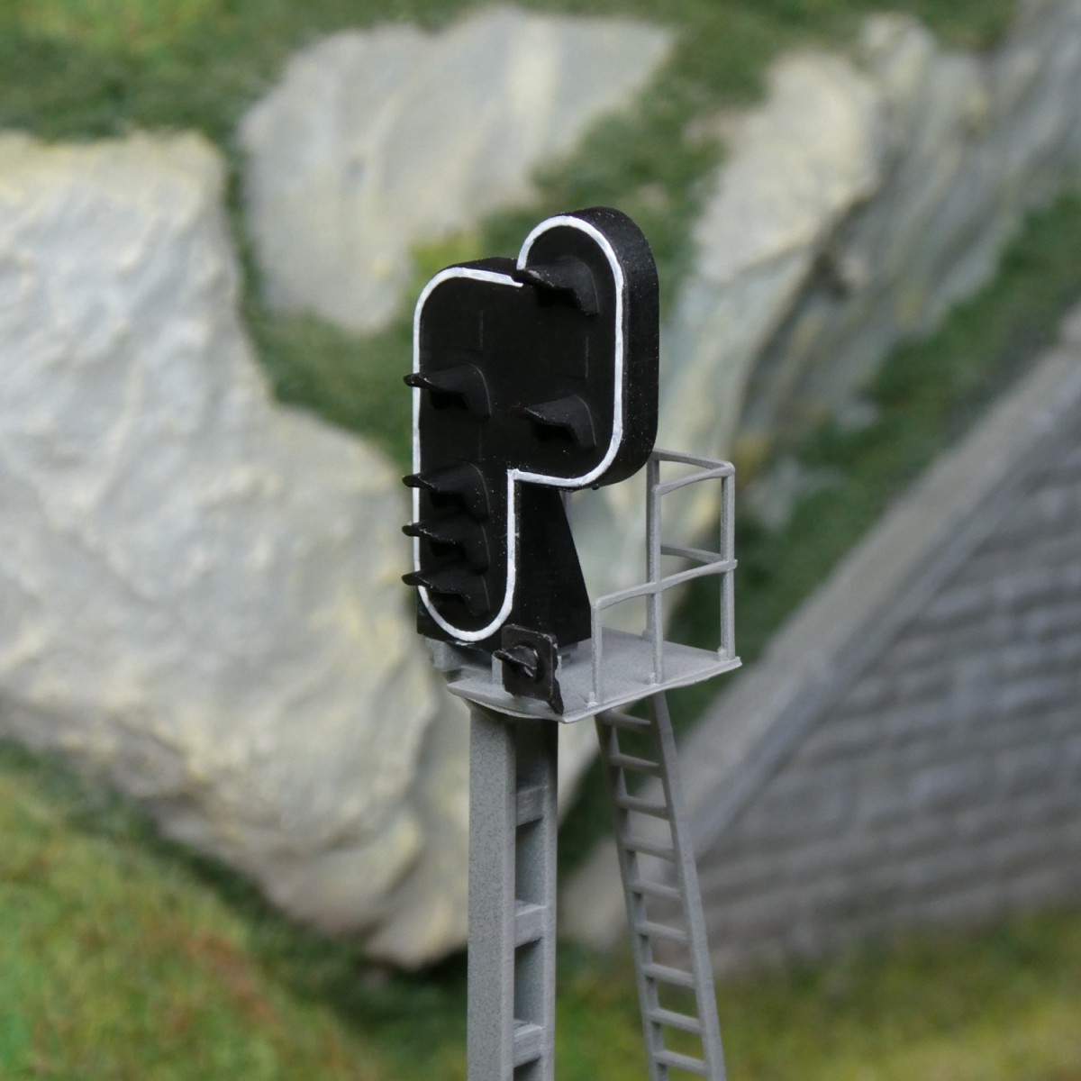 HO signal, 6 lights, type H, light mast on the right, SNCF - Railit...