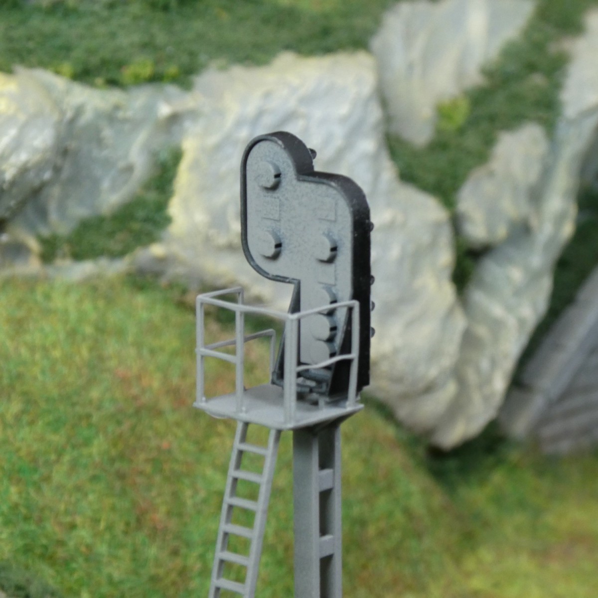 HO signal, 6 lights, type H, light mast on the right, SNCF - Railit...