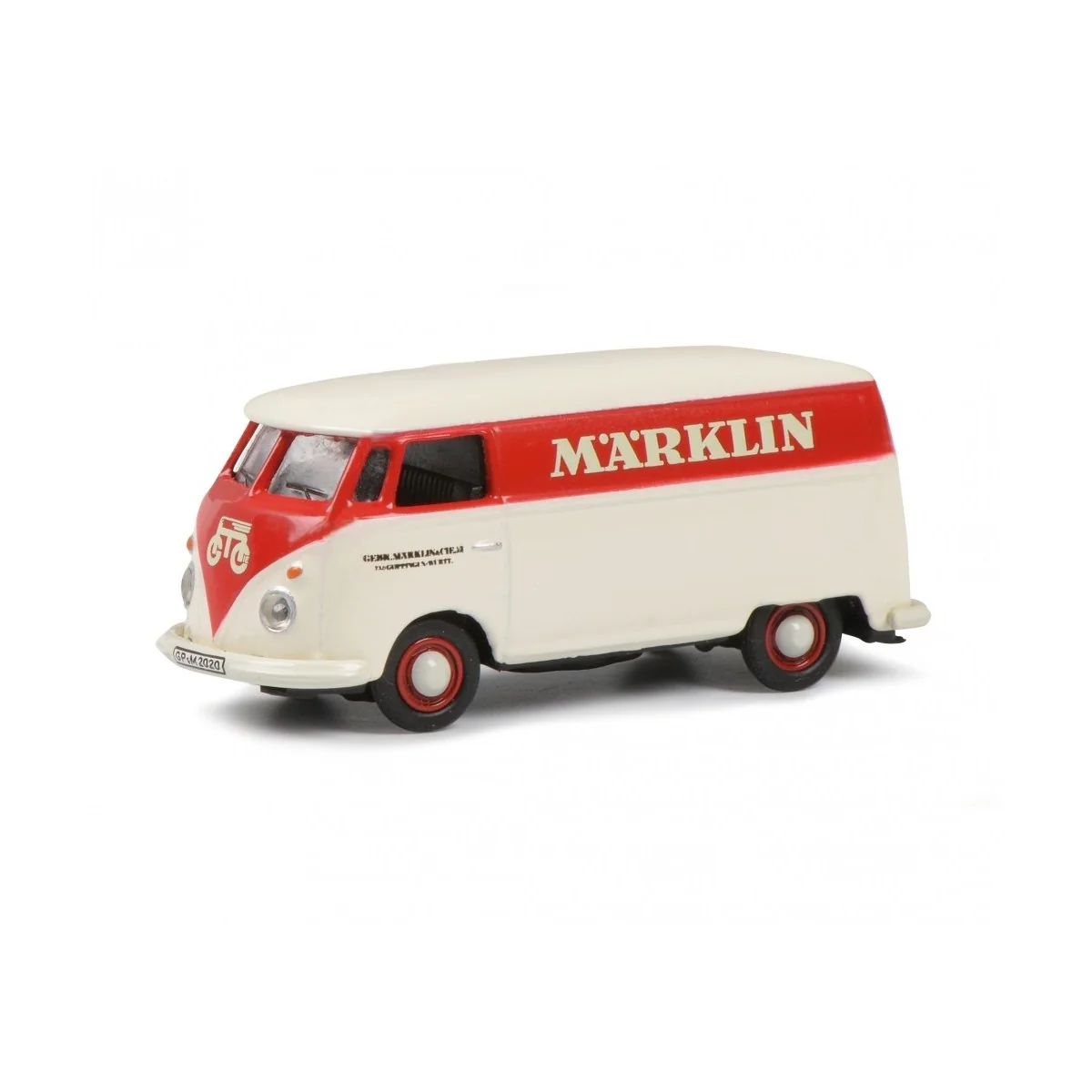 Schuco 452653801 Volkswagen Combi tolé publicitaire, rouge et blanc, MARKLIN Schuco Schuco_452653801 - 1