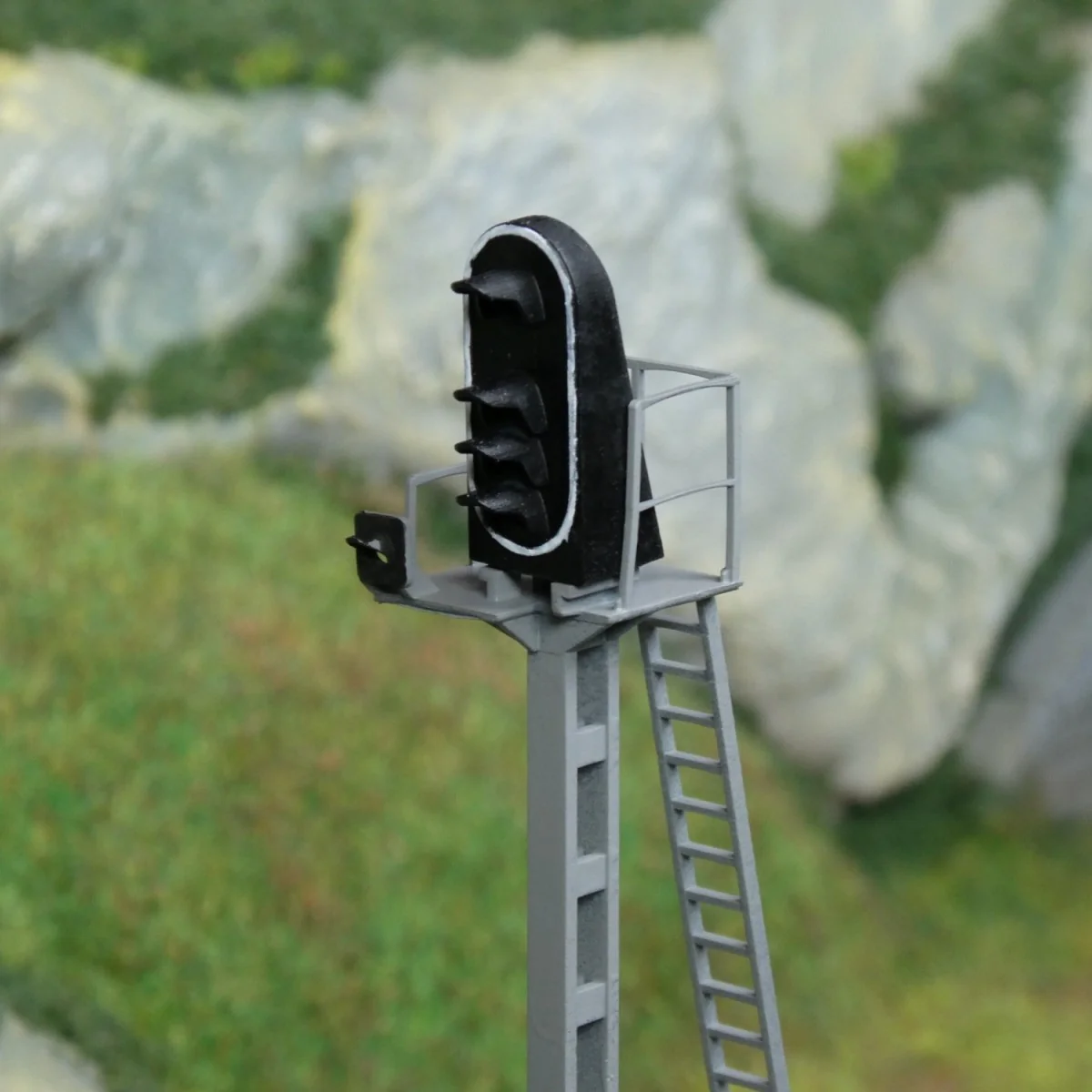 HO signal with 4 lights, type C, lightweight SNCF mast - Raility 20...