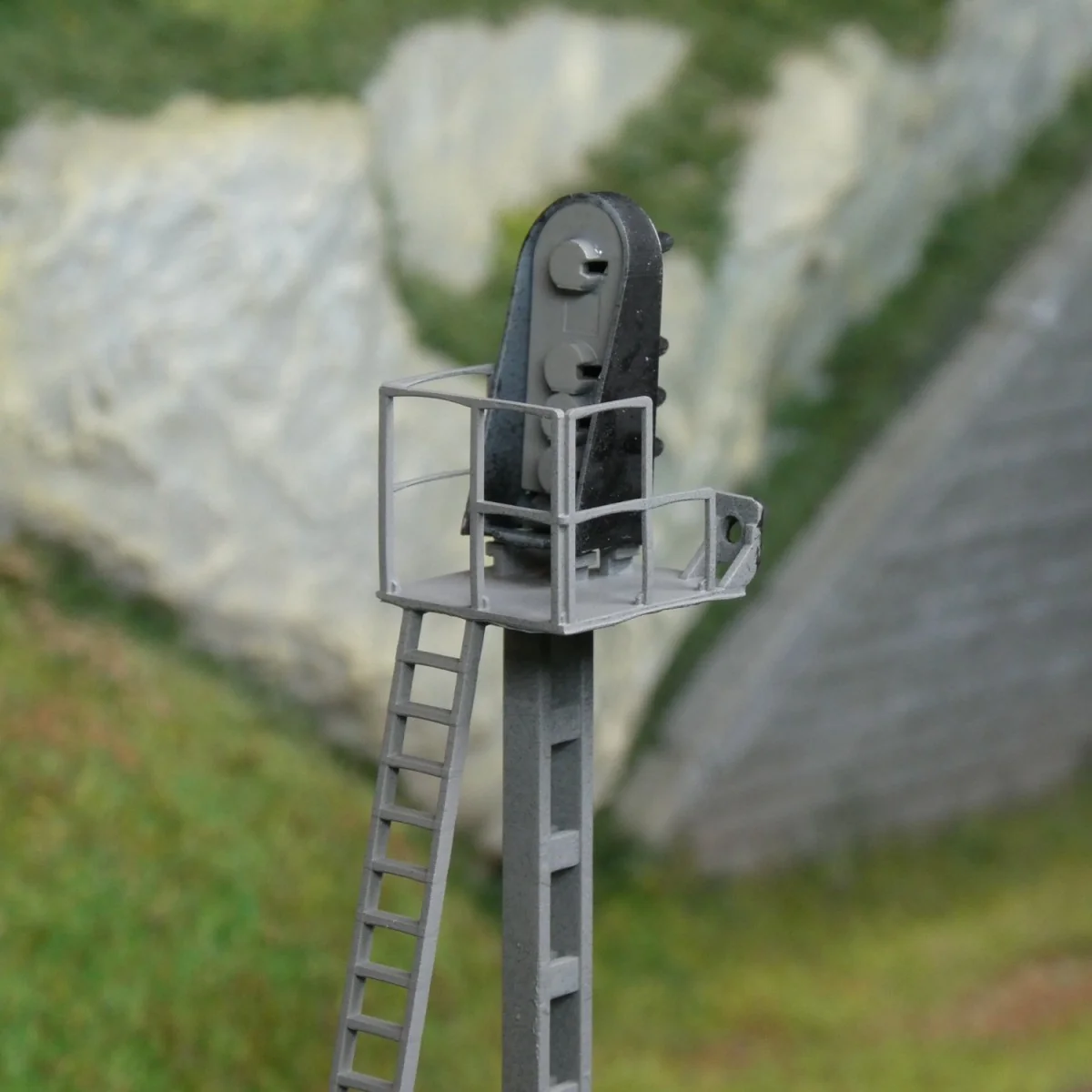HO signal with 4 lights, type C, lightweight SNCF mast - Raility 20...