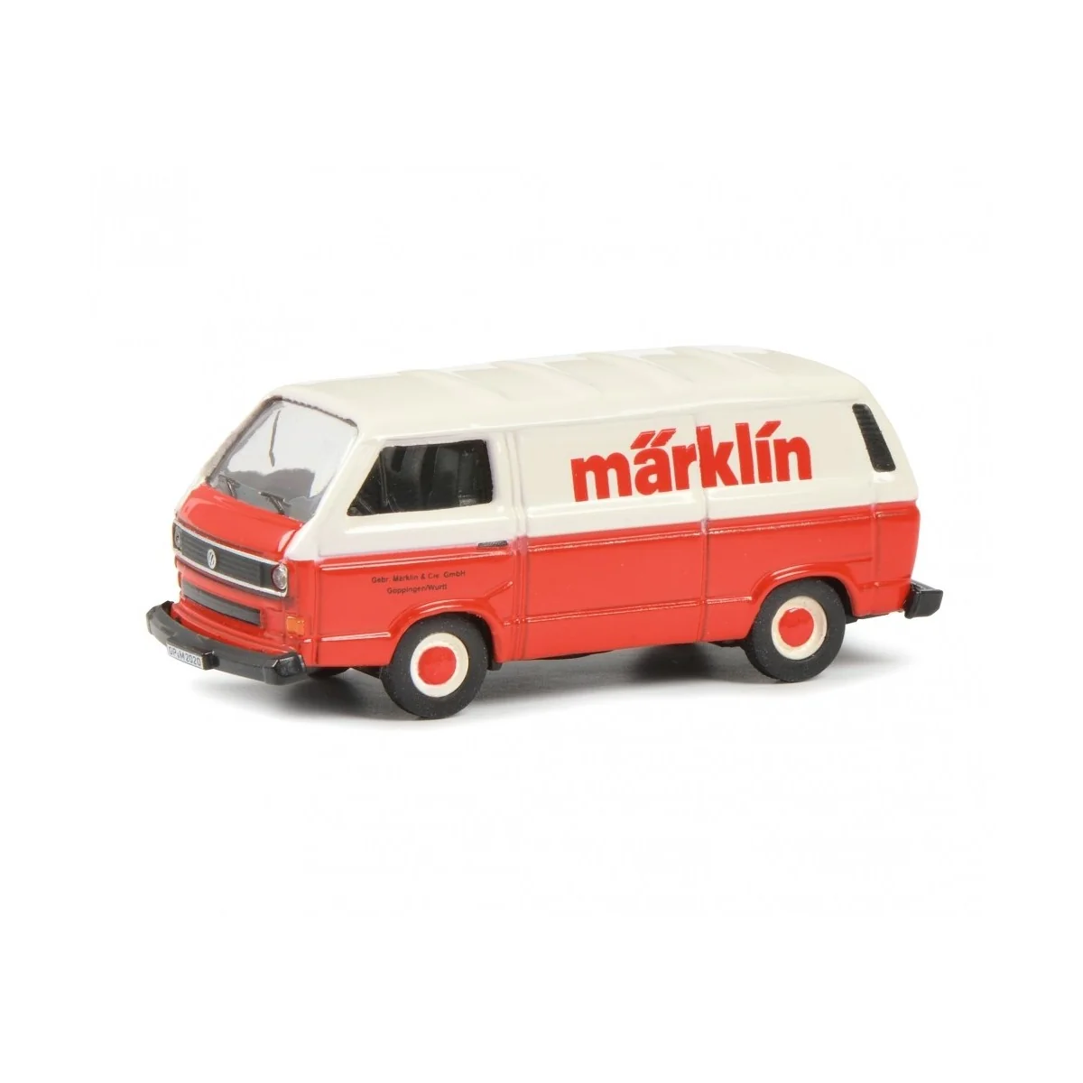 Schuco 452653804 Volkswagen Combi tolé publicitaire, rouge et blanc, MARKLIN Schuco Schuco_452653804 - 1