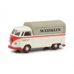 Schuco 452653802 Volkswagen Combi van with advertising cover, white...
