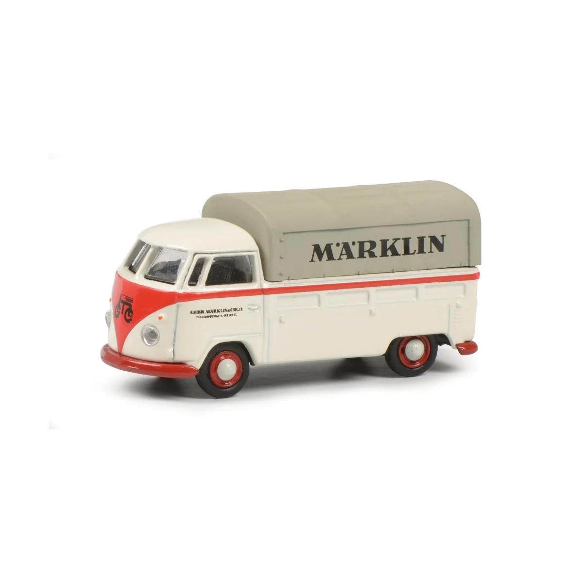 Schuco 452653802 Volkswagen Combi van with advertising cover, white...