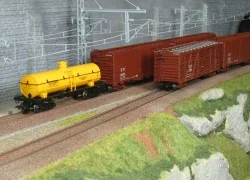 Coffret de 5 wagons de marchandises Southern Pacific - Trix 24915