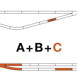 Coffret de voies complémentaire C avec ballast 42021 - Roco, H0