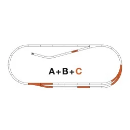 Coffret de voies complémentaire C avec ballast 42021 - Roco, H0