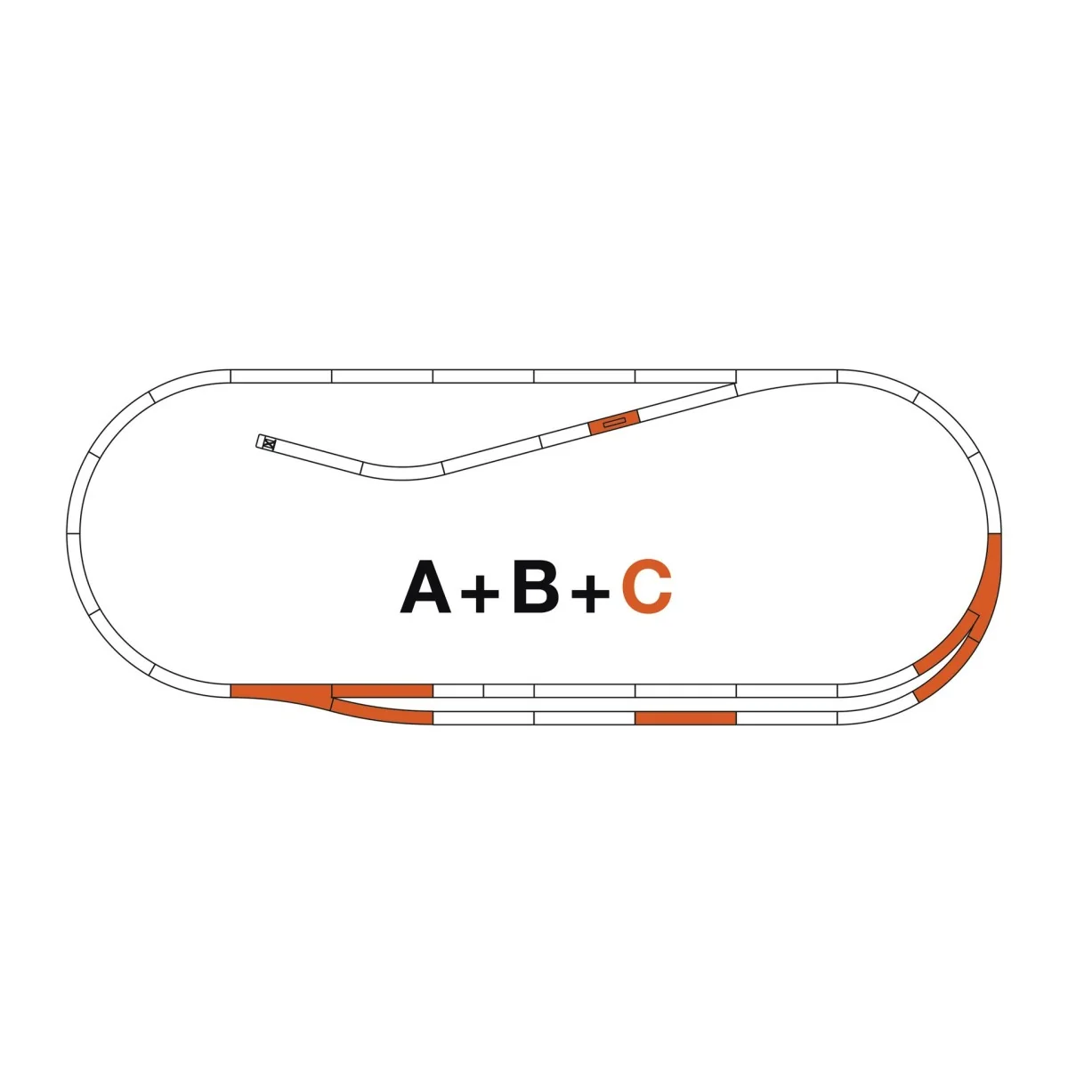 Roco 42021 Additional Track Set C with Ballast, H0