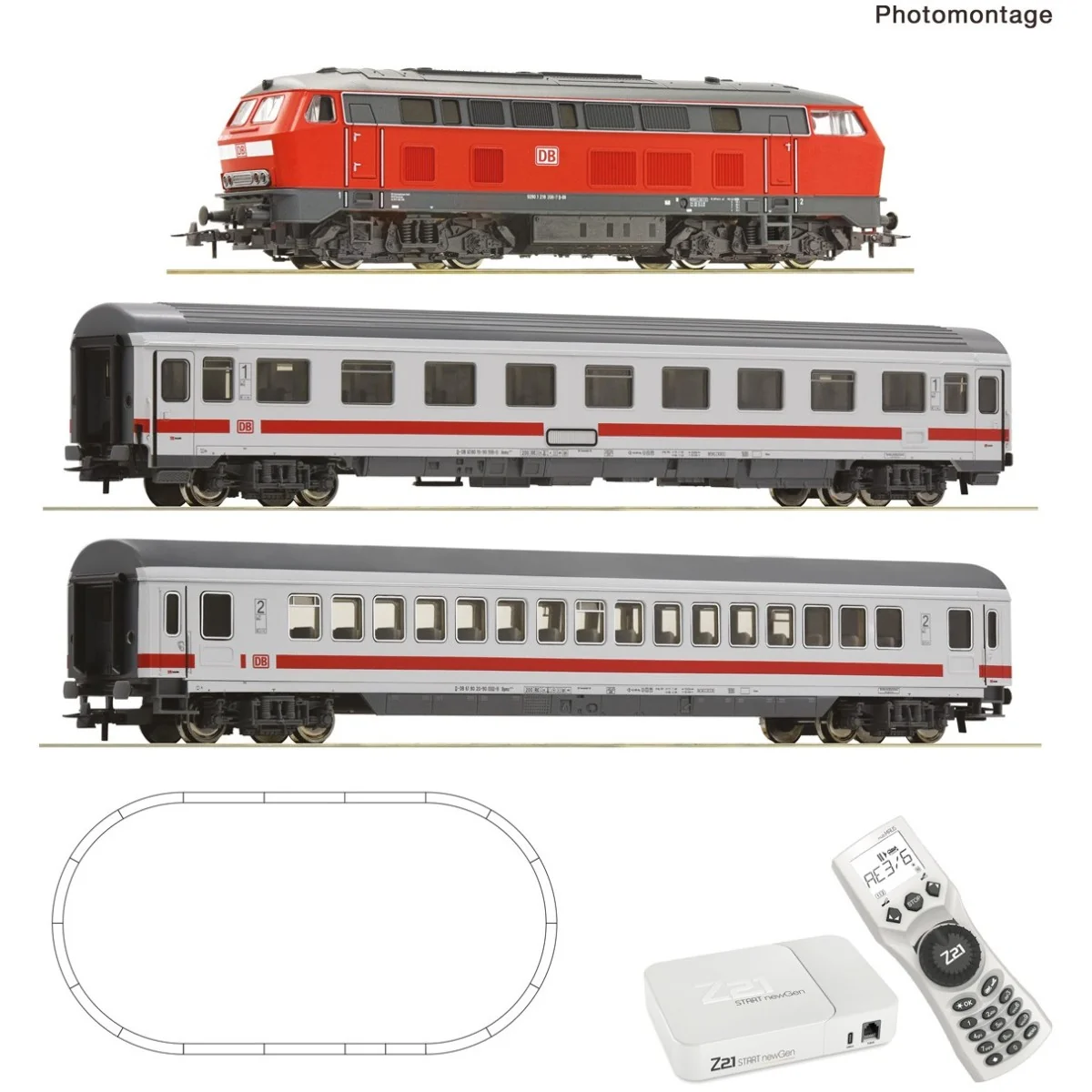 BR 218 starter set + DB AG passenger train, digital Z21 START newGe...