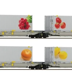 Coffret de 2 wagons articulés à double poche T2000 RailCare COOP - ...