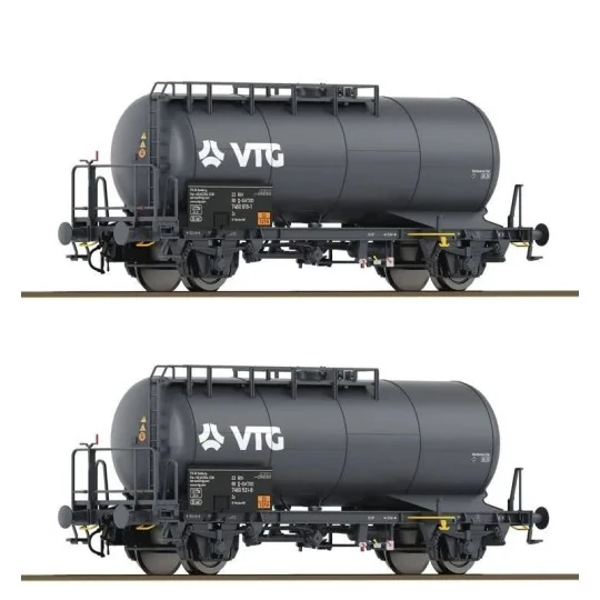 ROCO_6600246-Set de 2 wagons-citernes Zs VTG - Roco, H0 1/87