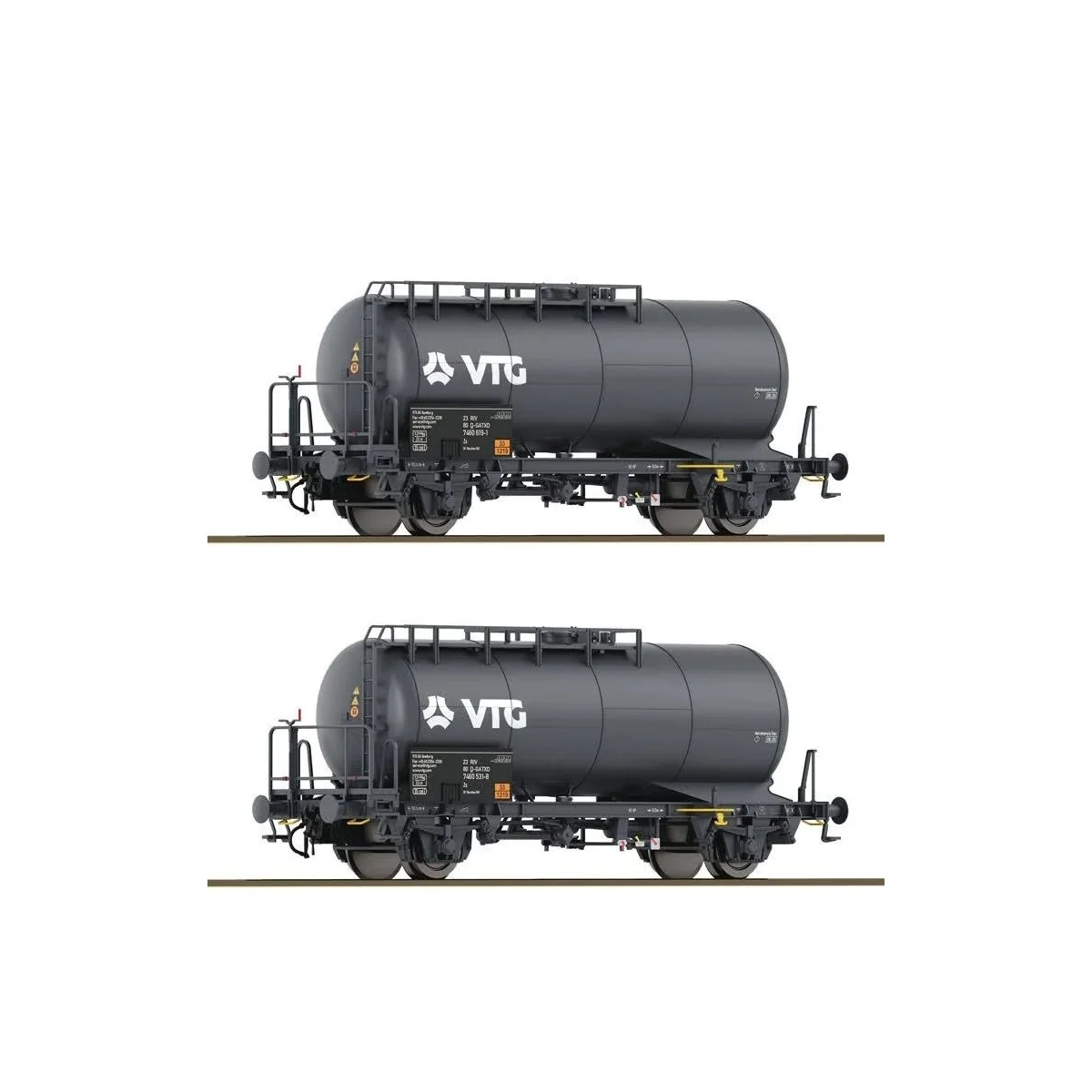Set de 2 wagons-citernes Zs VTG - Roco 6600246, H0 1/87