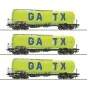 ROCO_6600277-Set de 3 wagons-citernes Zacns GATX - Roco 6600277, H0 1/87