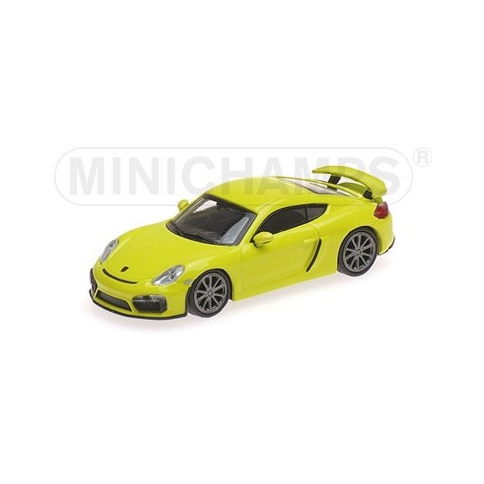 Busch_870066122-Minichamps 870066122 Porsche Cayman GT4 Car, Yellow