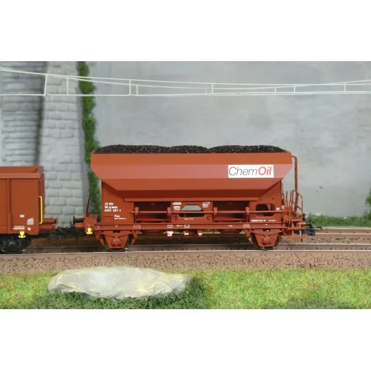 Set de 2 wagons de marchandises Chemoil - Roco 6600221, H0 1/87 ROCO_6600221-Set de 2 wagons de marchandises Chemoil - Roco 6600221, H0 1/87
