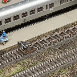 Faller 120322 Model Kit, 2 Buffers with Shear Brakes