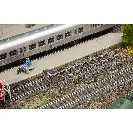 Faller_120322-Faller 120322 Model Kit, 2 Buffers with Shear Brakes