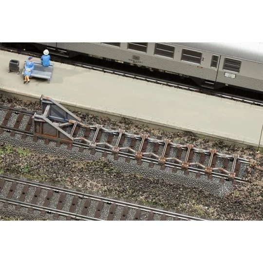 Faller_120322-Faller 120322 Maquette, 2 Butoirs avec freins en cisaille