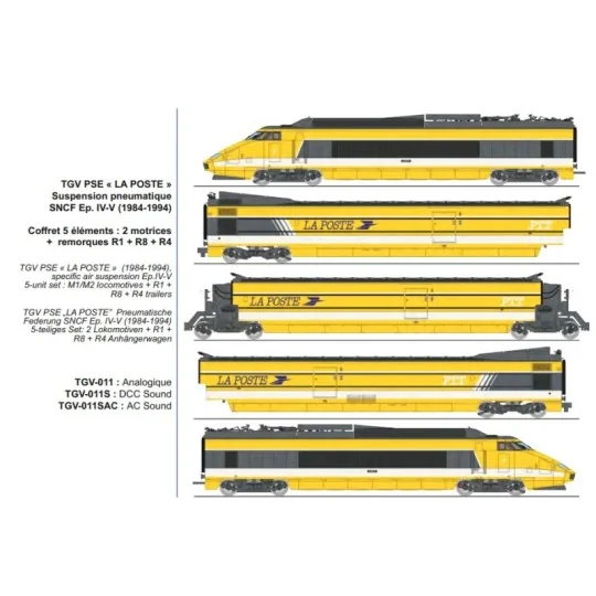 TGV-011-TGV PSE "La Poste" digital sound set - REE TGV011S, HO 1/87
