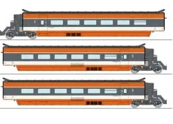 Coffret de remorques TGV SNCF PSE rame n°112 CFF 3 éléments R2 R5 R...