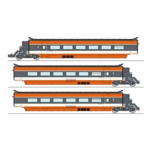 SNCF TGV PSE carriage set, trainset no. 112, SBB, 3 units R2 R5 R... TGV-009-SNCF TGV PSE carriage set, trainset no. 112, CFF, 2 units R3 R7 - REE Models, HO 1/87 - TGV-009