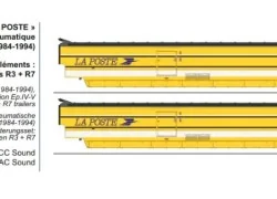 Coffret 3 remorques complémentaires TGV PSE « La Poste » SNCF - REE...