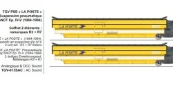 TGV PSE "La Poste" SNCF 3-car set - REE TGV013, HO 1/87