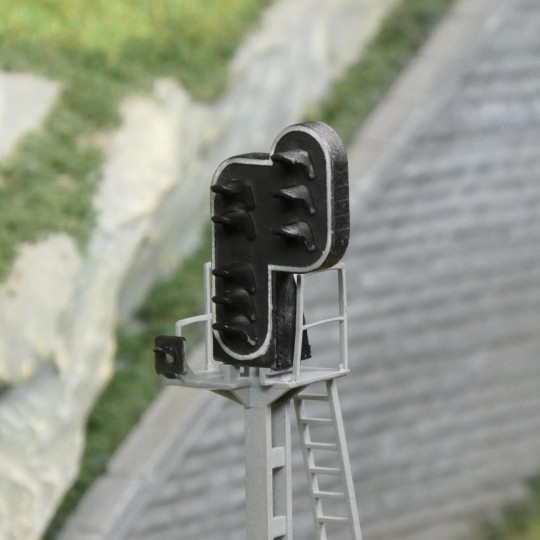 RAILITY_210HF-HO signal with 6 lights, type H, lightweight tall mast, SNCF - Raility 209HF, dummy model without LEDs