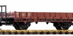 Piko G 37958 Flatbed wagon with axles, brown, DR