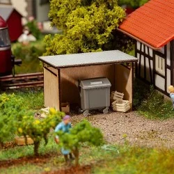 Faller 180300 Model Kit, Rubbish Shelter with Recycling Container