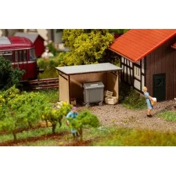 Faller 180300 Model Kit, Rubbish Shelter with Recycling Container -...