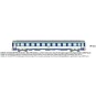 Voiture VU couchettes CORAIL B10c10x, logo encadré - HO - REE JM031 JM-031-Voiture VU couchettes CORAIL B10c10x, logo encadré - HO - REE JM031