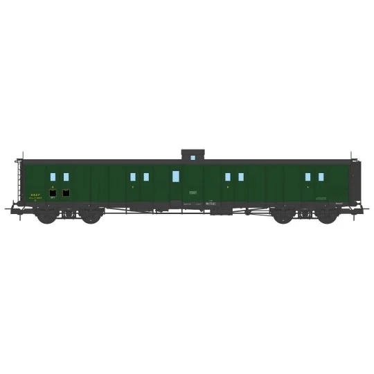 Ree Modeles VB349 Fourgon à bogies, ex-PLM, vert 306, vigie et échelle, SNCF Ree Modeles VB-349 - 3 VB-349-Ree Modeles VB349 Fourgon à bogies, ex-PLM, vert 306, vigie et échelle, SNCF