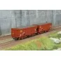 Set of 2 roll-top wagons, type Ts, SNCF - HO - Roco 6600251 ROCO_6600251-Set of 2 roll-top wagons, type Ts, SNCF - HO - Roco 6600251