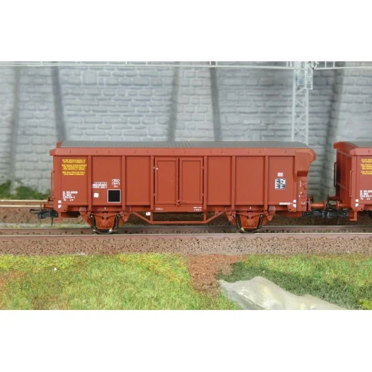 Set of 2 roll-top wagons, type Ts, SNCF - HO - Roco 6600251 ROCO_6600251-Set of 2 roll-top wagons, type Ts, SNCF - HO - Roco 6600251
