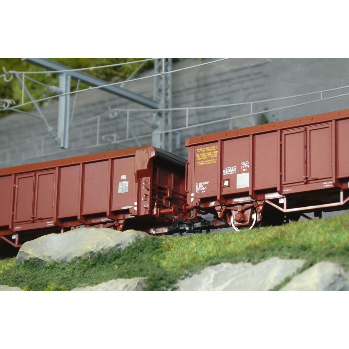 Set of 2 roll-top wagons, type Ts, SNCF - HO - Roco 6600251