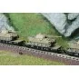 Fleischmann 845606 Set of 3 flat wagons for transporting heavy load... Fle_845606-Fleischmann 845606 Set of 3 flat wagons for transporting heavy loads, DRB, loaded with Panther tanks, N scale