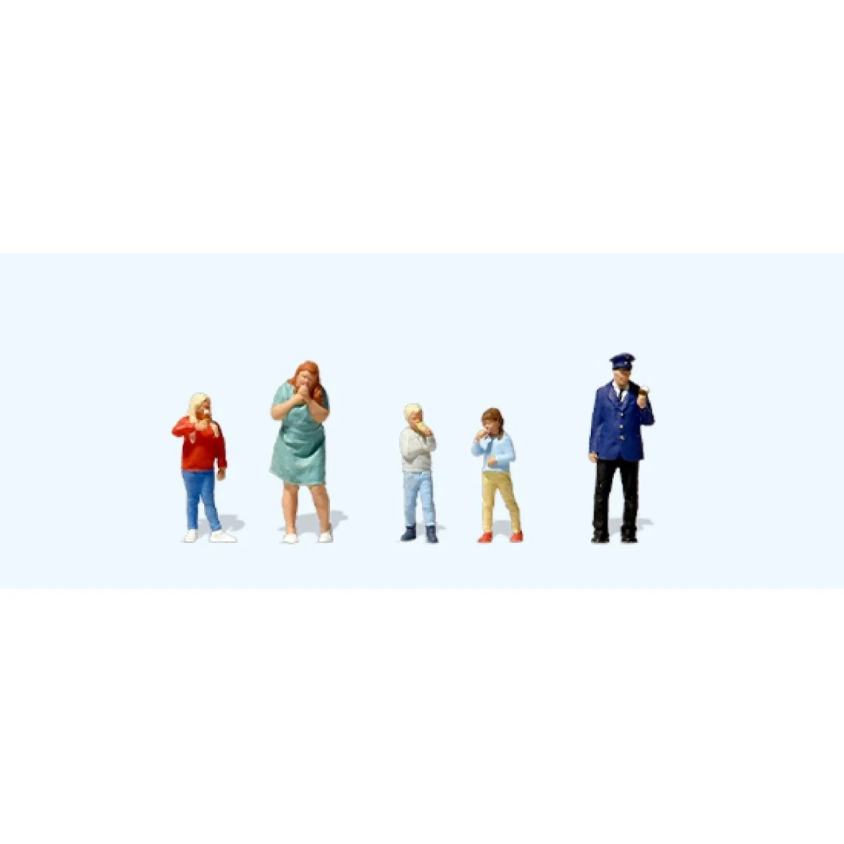 Figurines Dégustation de glace - Preiser 10815 - HO Figurines Dégustation de glace - Preiser 10815 - HO
