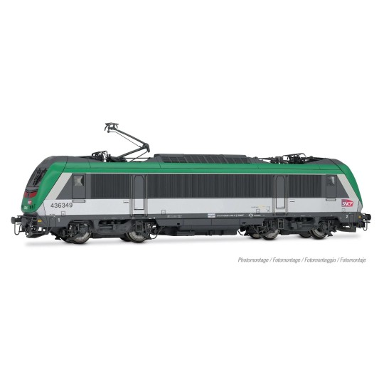SNCF BB 436300 Freight Electric Locomotive with Digital Sound - Jou... HJ2480S-Jouef HJ2470S BB 26163R electric locomotive, SNCF, Grand Est fluorescent livery, Carmillon logo, digital sound - HJ2480S