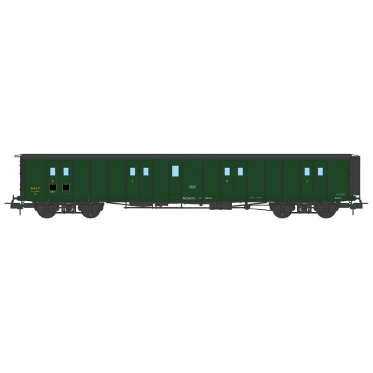 VB-351-Ree Modeles VB351 Bogie van, ex-PLM, green 306, SNCF