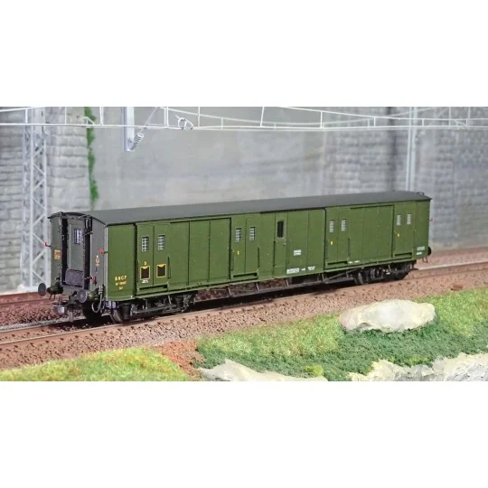 VB-351-Ree Modeles VB351 Bogie van, ex-PLM, green 306, SNCF