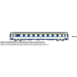 CORAIL A9c9x sleeper car, framed logo - HO - REE JM034 JM-034-Set of 3 CORAIL VU sleeping cars A9c9x + 2x B10c10x blue TEN white SNCF - HO - REE JM033 - JM-034