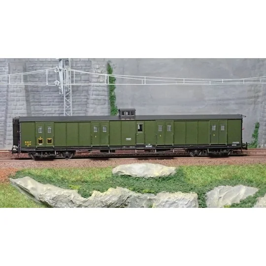 VB-350-Ree Modeles VB350 Bogie Van, ex-PLM, green 306, lookout post, SNCF