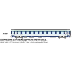 CORAIL B10c10x sleeper car, noodle logo - HO - REE JM039