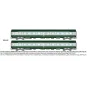 JM-045-Set de 2 voitures AMBULANCE vert/gris, logo encadré jaune - REE JM045 - HO 1/87
