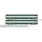 JM-047-Set de 2 voitures AMBULANCE vert/gris, logo encadré blanc - REE JM047 - HO 1/87