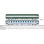 Set de 2 voitures AMBULANCE vert/gris et VU Couchette B10c10, logo ... JM-050-Set de 2 voitures AMBULANCE vert/gris et VU Couchette B10c10, logo nouille - REE JM050 - HO 1/87