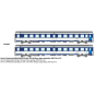 Set of 2 blue AMBULANCE cars, cap logo - REE JM051 - HO 1/87 JM-051-Set of 2 green/grey ambulance cars, "noodle" logo - REE JM049 - HO 1/87 - JM-051