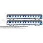 Set of 2 blue AMBULANCE cars, cap logo - REE JM051 - HO 1/87 JM-051-Set of 2 blue AMBULANCE cars, cap logo - REE JM051 - HO 1/87